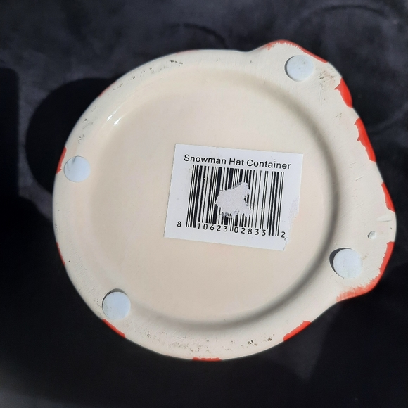 Ceramic Snowman Hat Container NWT - Picture 5 of 8